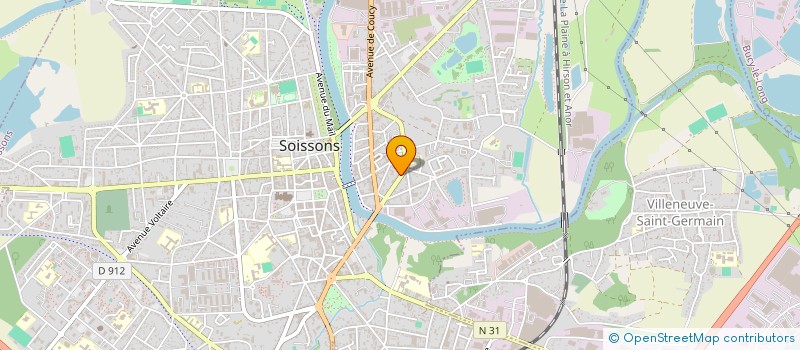 localisation de l'entreprise PAUSE'FLORALE à SOISSONS