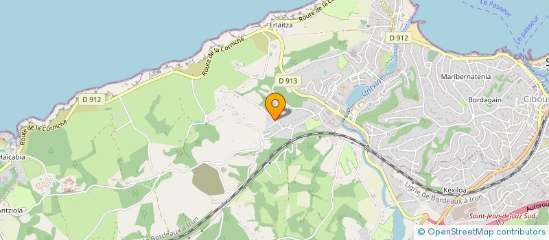 localisation de l'entreprise PAUSU JPF  URRUGNE