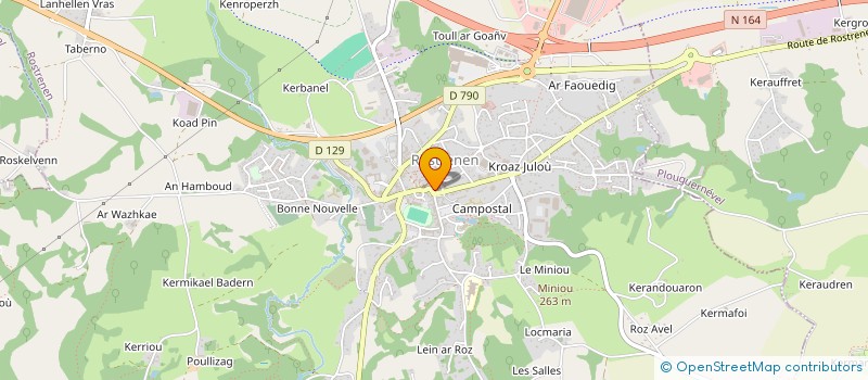 localisation de l'entreprise PAUTONNIER-PEUVRIER à ROSTRENEN