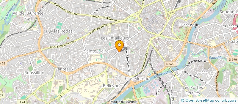localisation de l'entreprise PAUTRIC à LIMOGES