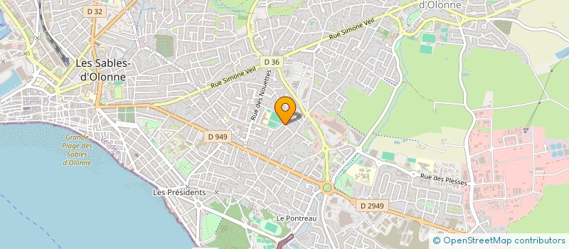 localisation de l'entreprise PAUVERS C ET FOULON M  LES SABLES D'OLONNE