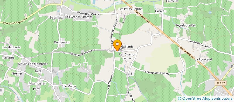 localisation de l'entreprise PAUVIF RENOVATION  TEUILLAC