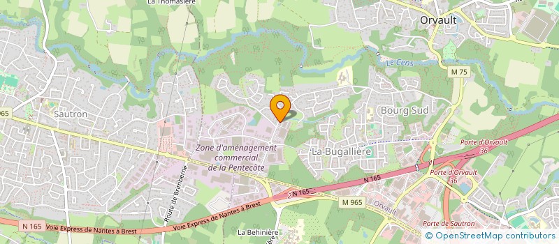 localisation de l'entreprise PAUXIE INVEST à ORVAULT