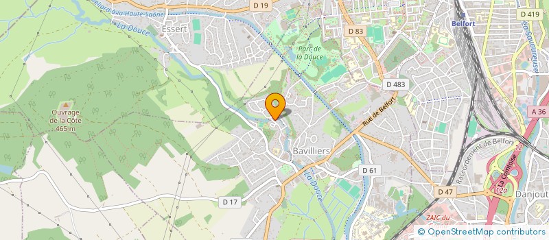 localisation de l'entreprise PAV  BAVILLIERS