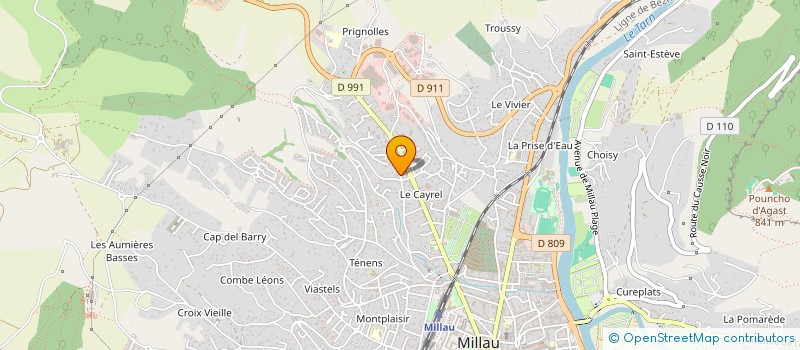 localisation de l'entreprise PAVA à MILLAU