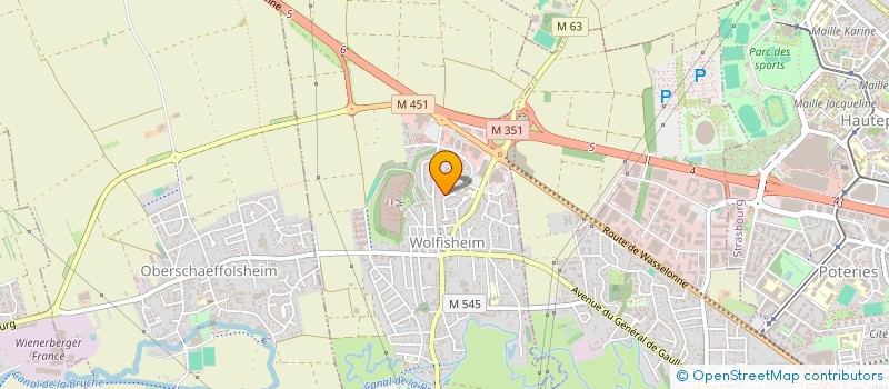 localisation de l'entreprise PAVAGE BAS-RHIN  WOLFISHEIM