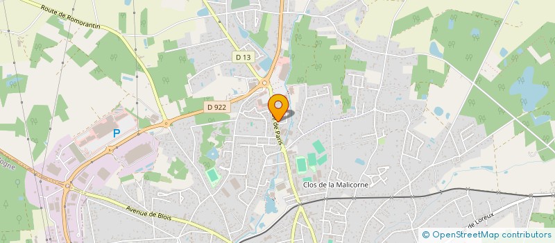 localisation de l'entreprise PAVE GRANITE  ROMORANTIN-LANTHENAY