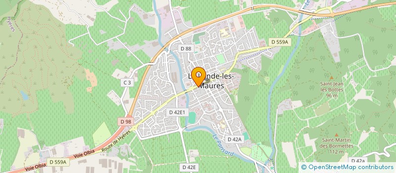 localisation de l'entreprise PAVEC à LA LONDE-LES-MAURES