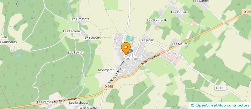 localisation de l'entreprise PAVEC MUZARD  POURRAIN