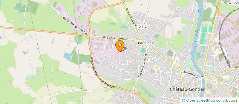 localisation de l'entreprise PAVESTONE à CHATEAU-GONTIER-SUR-MAYENNE