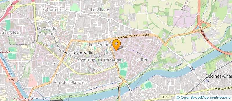 localisation de l'entreprise PAVI INDUSTRIE à VAULX-EN-VELIN