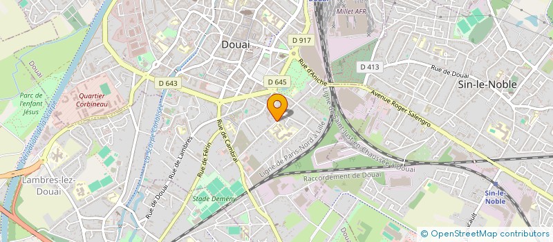 localisation de l'entreprise PAVIL à DOUAI