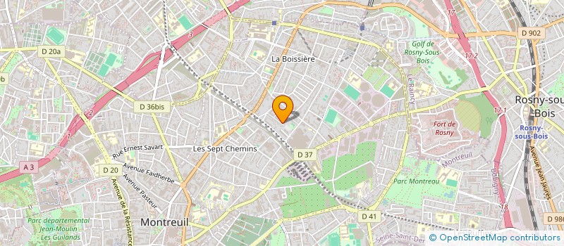 localisation de l'entreprise PAVILLON à MONTREUIL