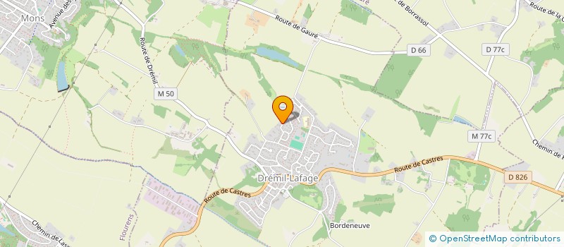 localisation de l'entreprise PAVILLON  DREMIL-LAFAGE