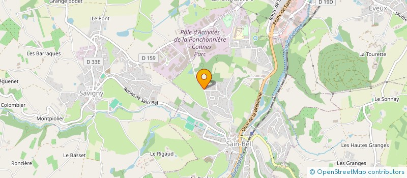 localisation de l'entreprise PAVILLON ALPHA PLONGEE ET APNEE DU PAYS DE L'ARBRESLE  SAIN-BEL