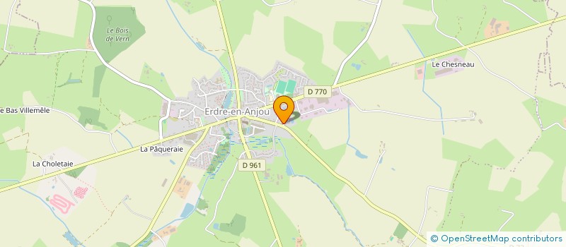localisation de l'entreprise PAVION PLAQUISTE à ERDRE-EN-ANJOU