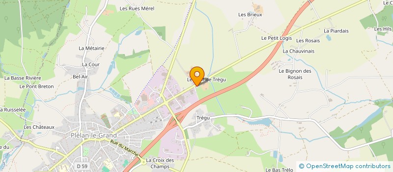 localisation de l'entreprise PAVIOT PINSARD  PLELAN-LE-GRAND