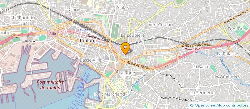 localisation de l'entreprise PAVONE ET FABRE  TOULON