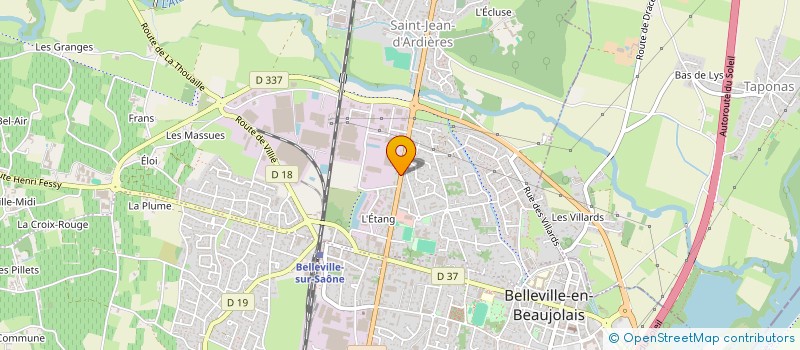 localisation de l'entreprise PAVONE PERE ET FILS  BELLEVILLE-EN-BEAUJOLAIS