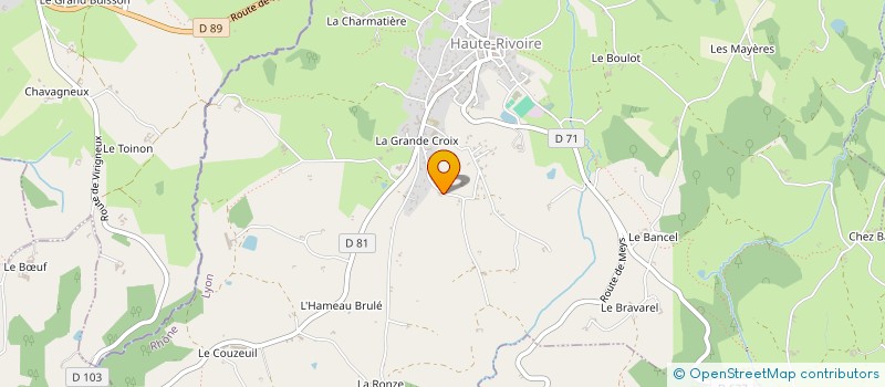 localisation de l'entreprise PAVOUX  HAUTE-RIVOIRE