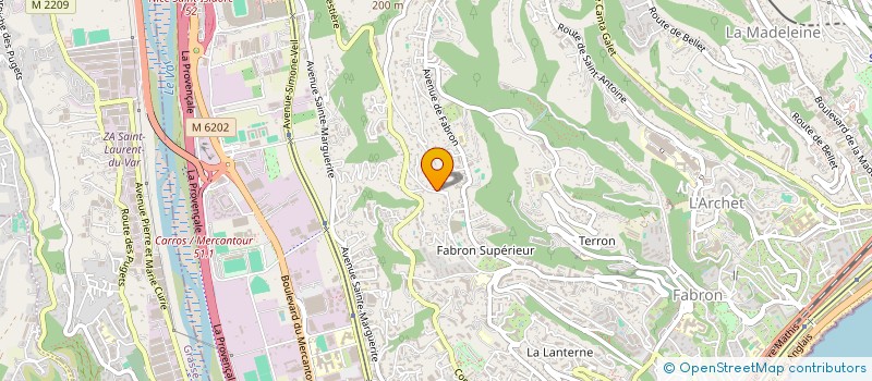 localisation de l'entreprise PAYA à NICE