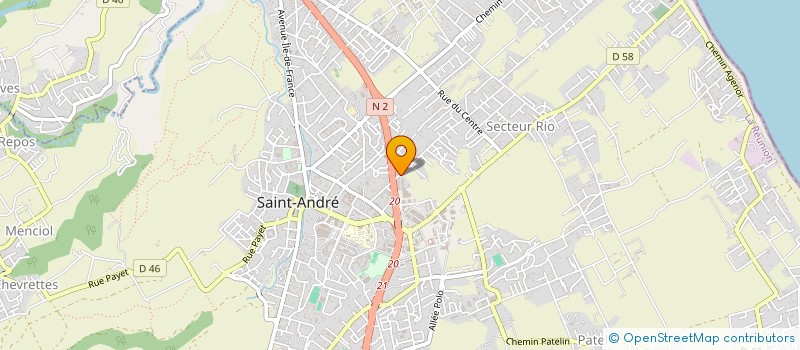 localisation de l'entreprise PAYET TOUS TRAVAUX à SAINT-ANDRE
