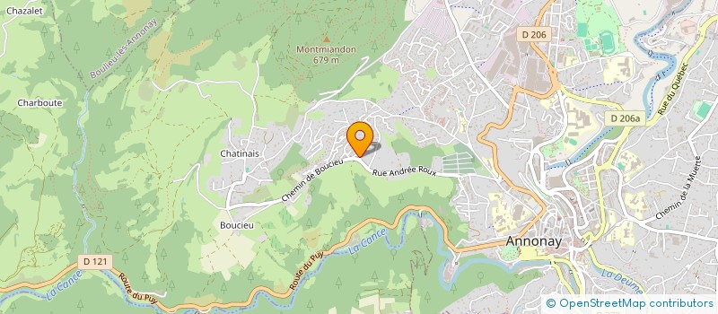 localisation de l'entreprise PAYRARD à ANNONAY