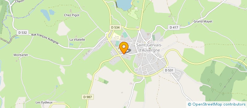 localisation de l'entreprise PAYRARD ET FILS à SAINT-GERVAIS-D'AUVERGNE