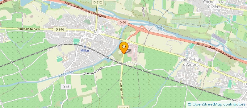 localisation de l'entreprise PAYRE  MILLAS