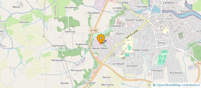 localisation de l'entreprise PAYS B COUVERTURE à PONT-L'ABBE