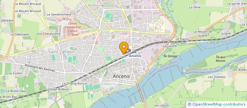 localisation de l'entreprise PAYS D'ANCENIS FOOTBALL DE TABLE  ANCENIS-SAINT-GEREON