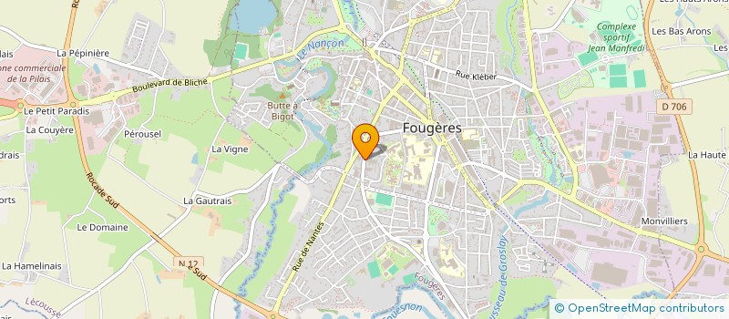 localisation de l'entreprise PAYS DE FOUGERES BASKET  FOUGERES