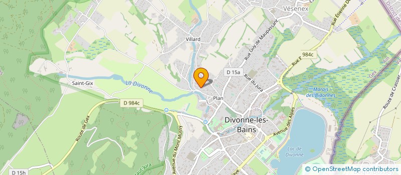 localisation de l'entreprise PAYS DE GEX PETANQUE à DIVONNE-LES-BAINS