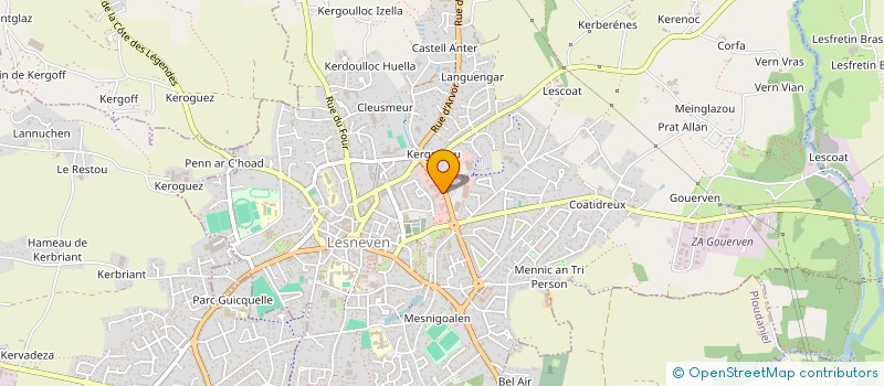 localisation de l'entreprise PAYS DE LESNEVEN HANDBALL  LESNEVEN