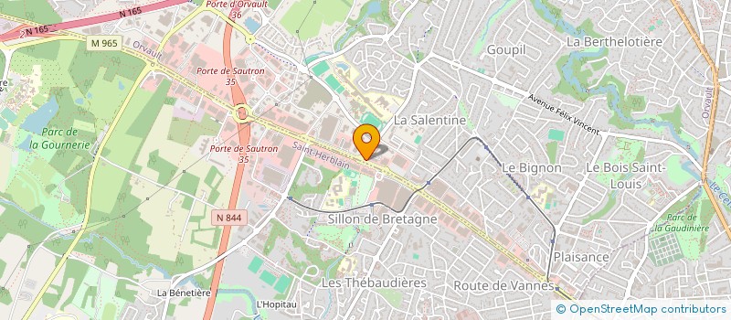 localisation de l'entreprise PAYS DE LOIRE BRETAGNE INGENIERIE à ORVAULT