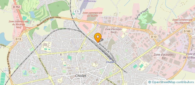 localisation de l'entreprise PAYS DE LOIRE CONSTRUCTION à CHOLET