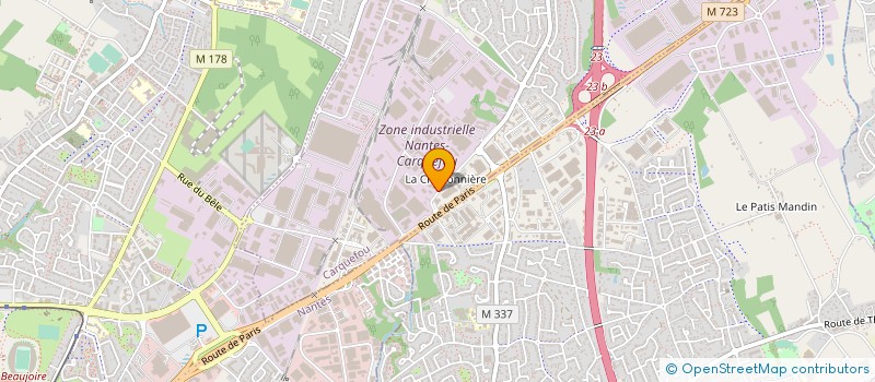 localisation de l'entreprise PAYS DE LOIRE ENROBES à CARQUEFOU