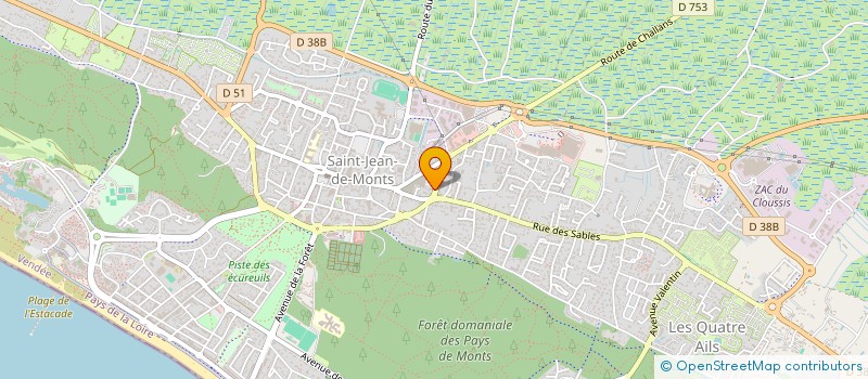 localisation de l'entreprise PAYS DE MONTS OPTIQUE  SAINT-JEAN-DE-MONTS
