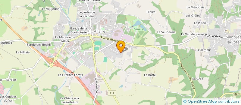 localisation de l'entreprise PAYS DE REDON CYCLISME  ALLAIRE