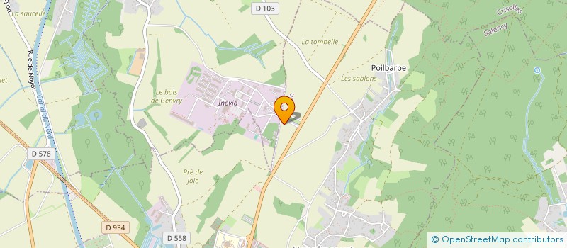 localisation de l'entreprise PAYS DE SOURCES ET VALLEES  NOYON