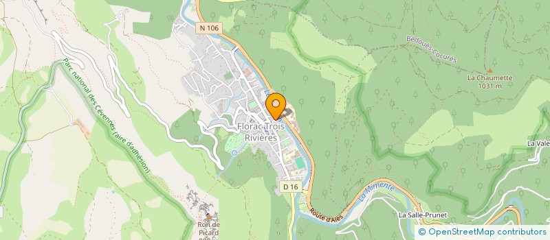 localisation de l'entreprise PAYS GORGES CAUSSES CEVENNES  FLORAC TROIS RIVIERES