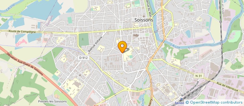 localisation de l'entreprise PAYS SOISSONNAIS INFORMATIQUE LIBRE à SOISSONS