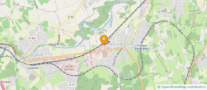 localisation de l'entreprise PAYSAGE 2000 à CIVRIEUX-D'AZERGUES