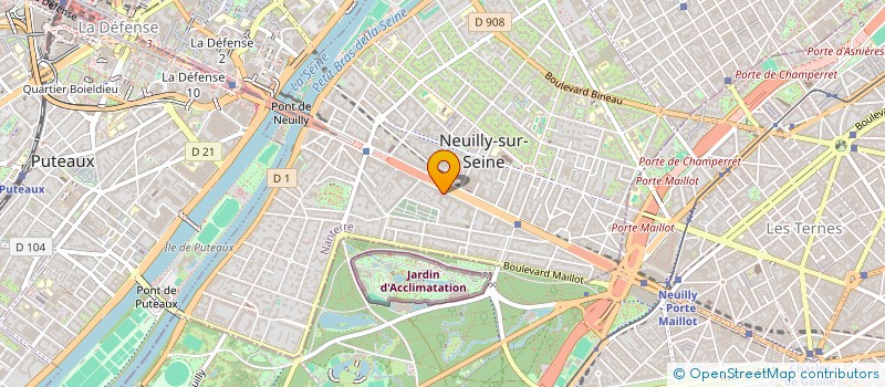 localisation de l'entreprise PAYSAGE ENVIRON & DECORATION à NEUILLY-SUR-SEINE
