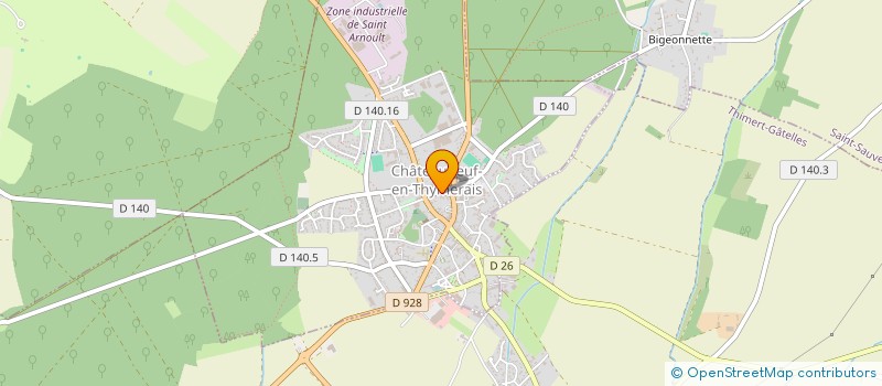 localisation de l'entreprise PAYSAGE ET CLOTURES à CHATEAUNEUF-EN-THYMERAIS
