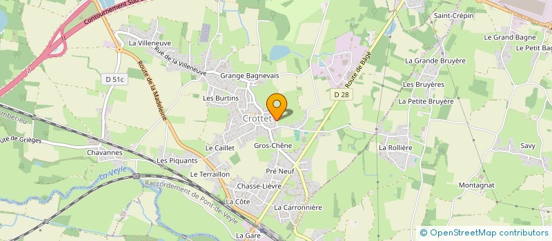 localisation de l'entreprise PAYSAGE ET ENTRETIEN à CROTTET