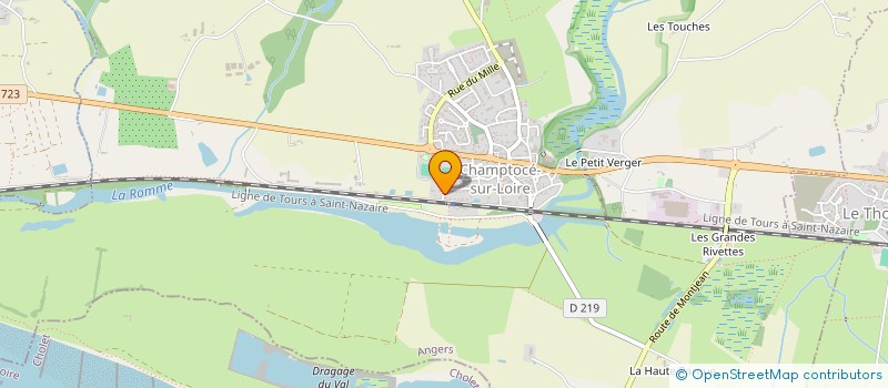 localisation de l'entreprise PAYSAGE ET JARDIN DE LOIRE à CHAMPTOCE-SUR-LOIRE