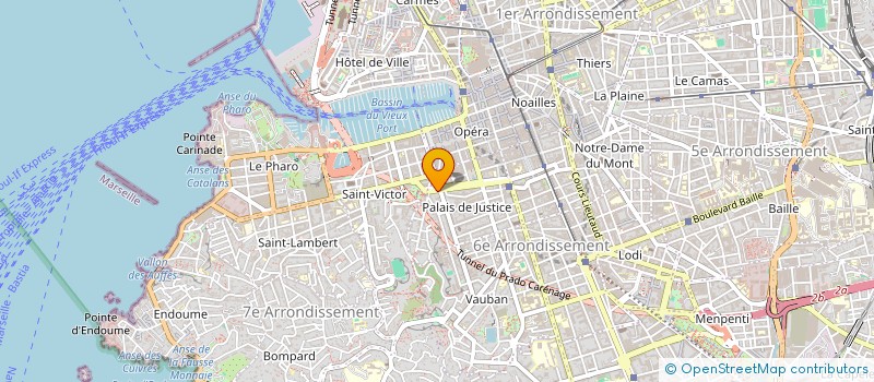 localisation de l'entreprise PAYSAGE ET JARDIN DU SUD EST à MARSEILLE