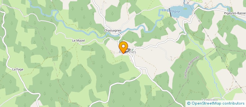 localisation de l'entreprise PAYSAGE RURAL  LACHAMP-RIBENNES