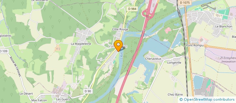 localisation de l'entreprise PAYSAGE URBANISME ENVIRONNEMENT PAR ABREVIATION P.U.R.E.  VARAMBON